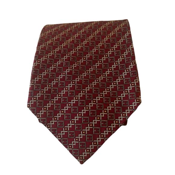 Fendi Silk Geometric Print Pattern Tie - Picture 8 of 8